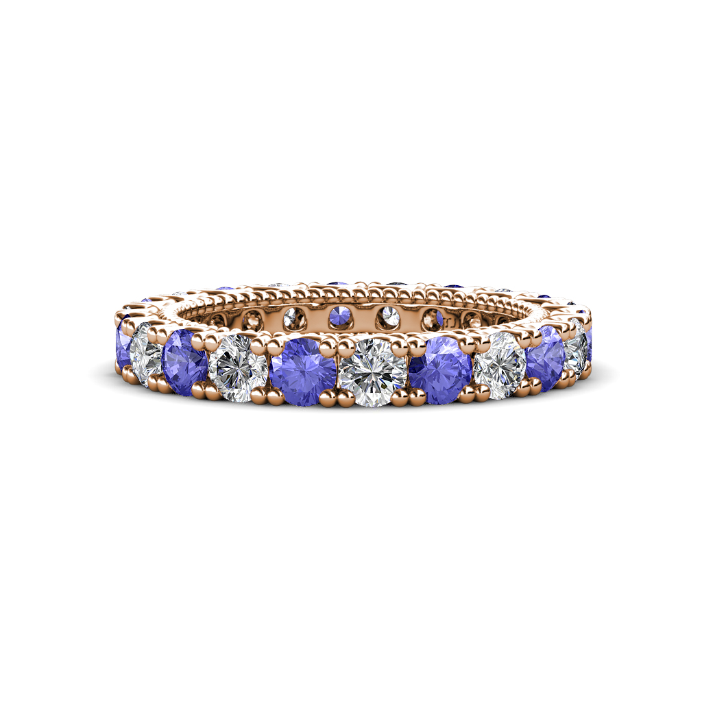 Ellen  1.98 ctw Tanzanite and Diamond Eternity Band 