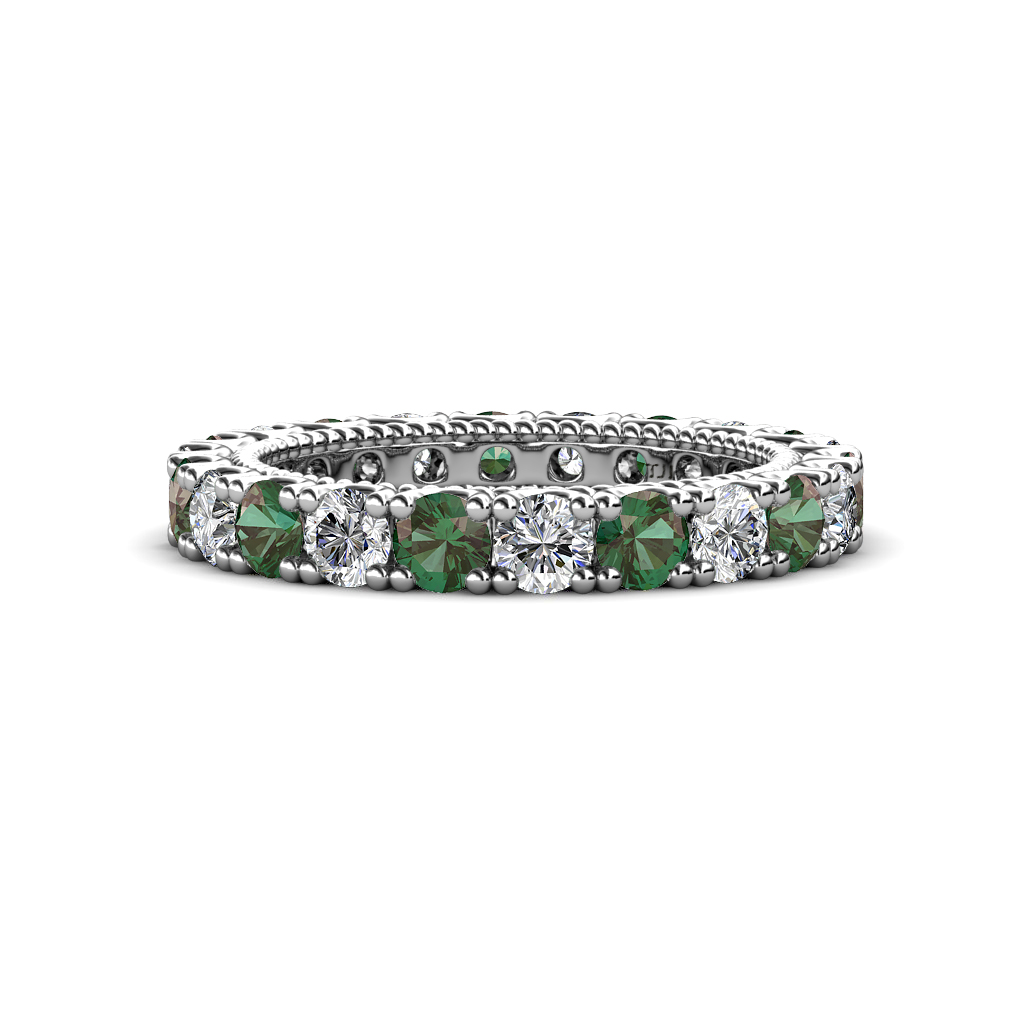 Ellen 2.15 ctw Diamond and Created Alexandrite Eternity Band 