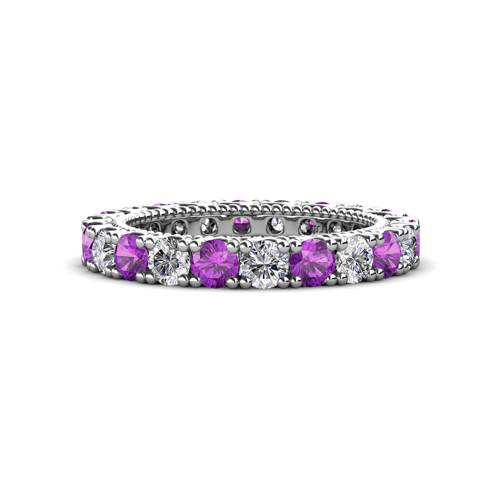 Ellen 1.82 ctw Amethyst and Lab Grown Diamond Eternity Band 