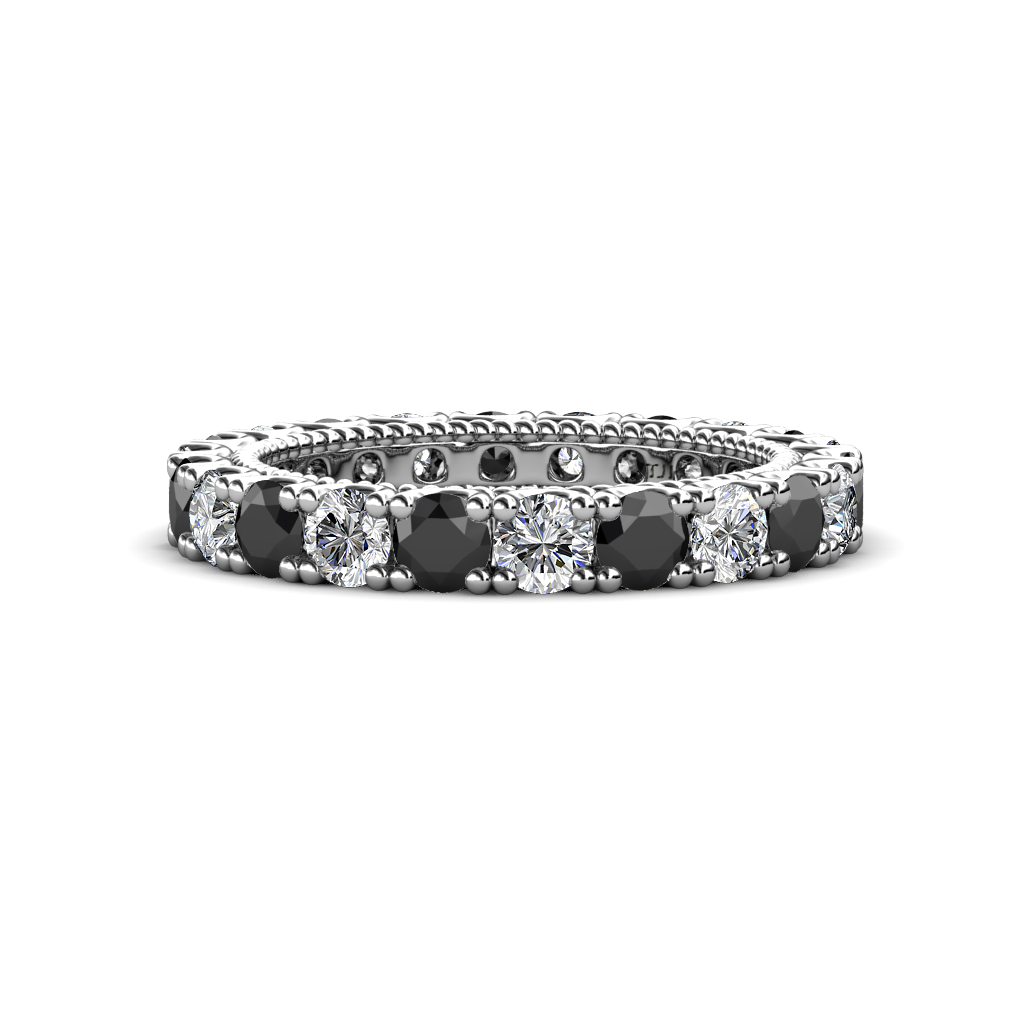 Ellen 2.09 ctw Black Diamond and White Lab Grown Diamond Eternity Band 