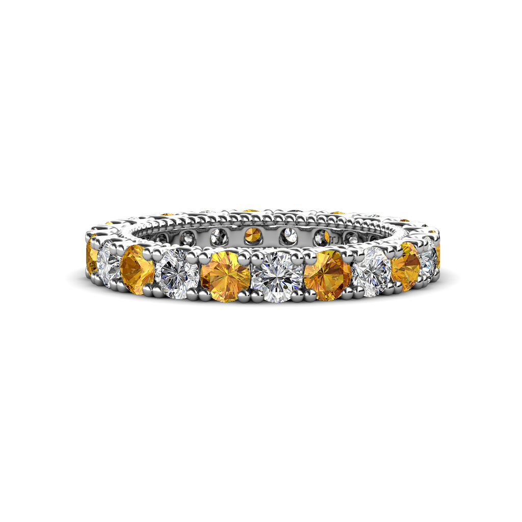 Ellen  1.82 ctw Citrine and Diamond Eternity Band 