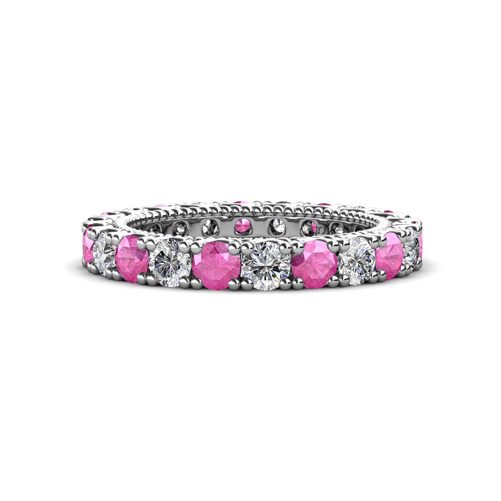 Ellen  2.02 ctw Pink Sapphire and Diamond Eternity Band 