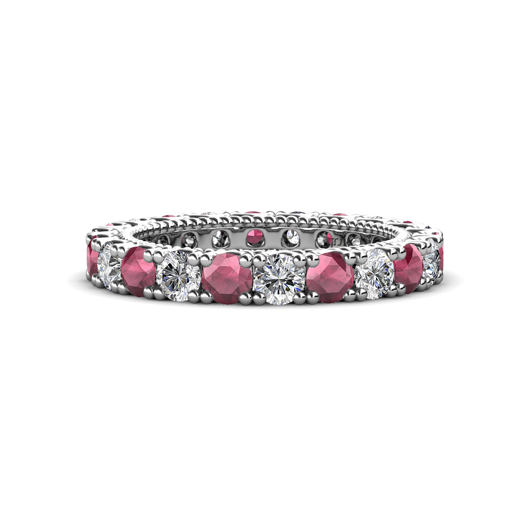 Ellen 2.15 ctw Rhodolite Garnet and Lab Grown Diamond Eternity Band 
