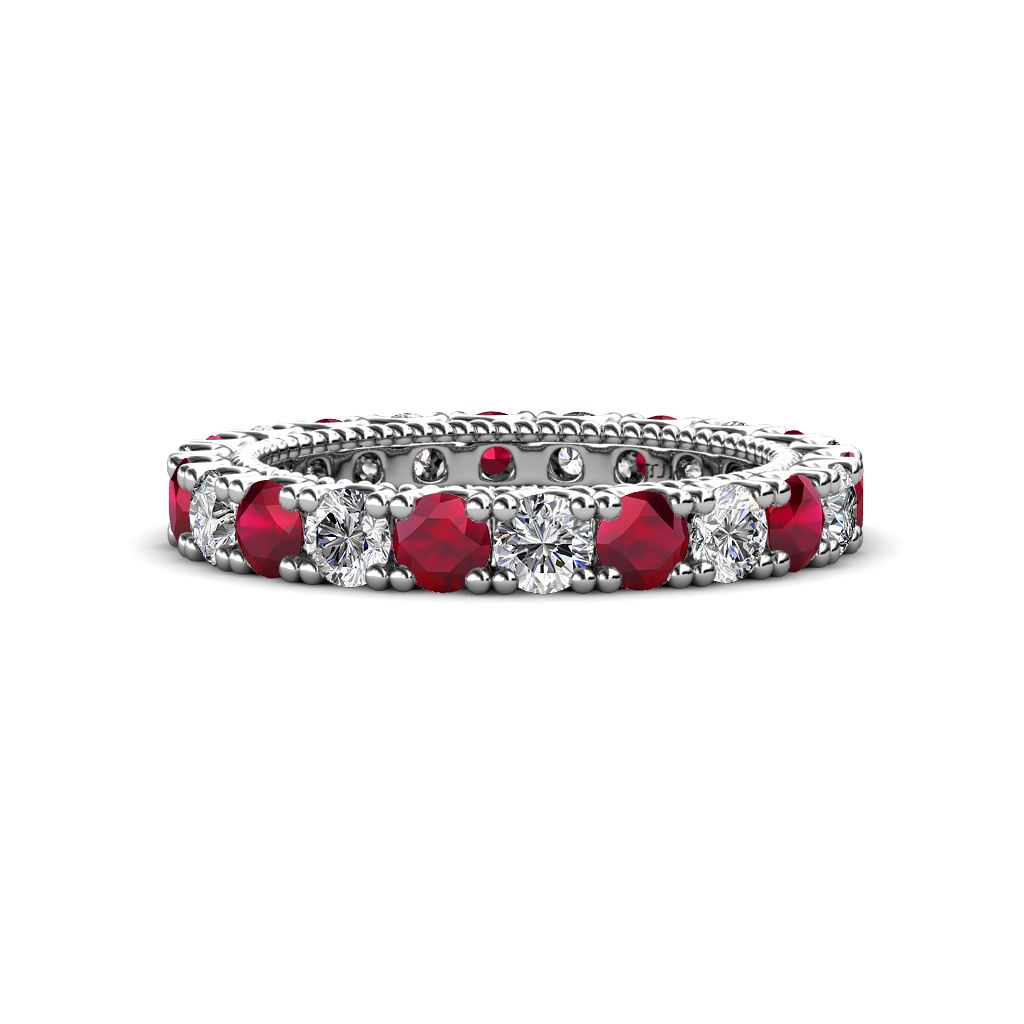 Ellen  2.04 ctw Ruby and Diamond Eternity Band 