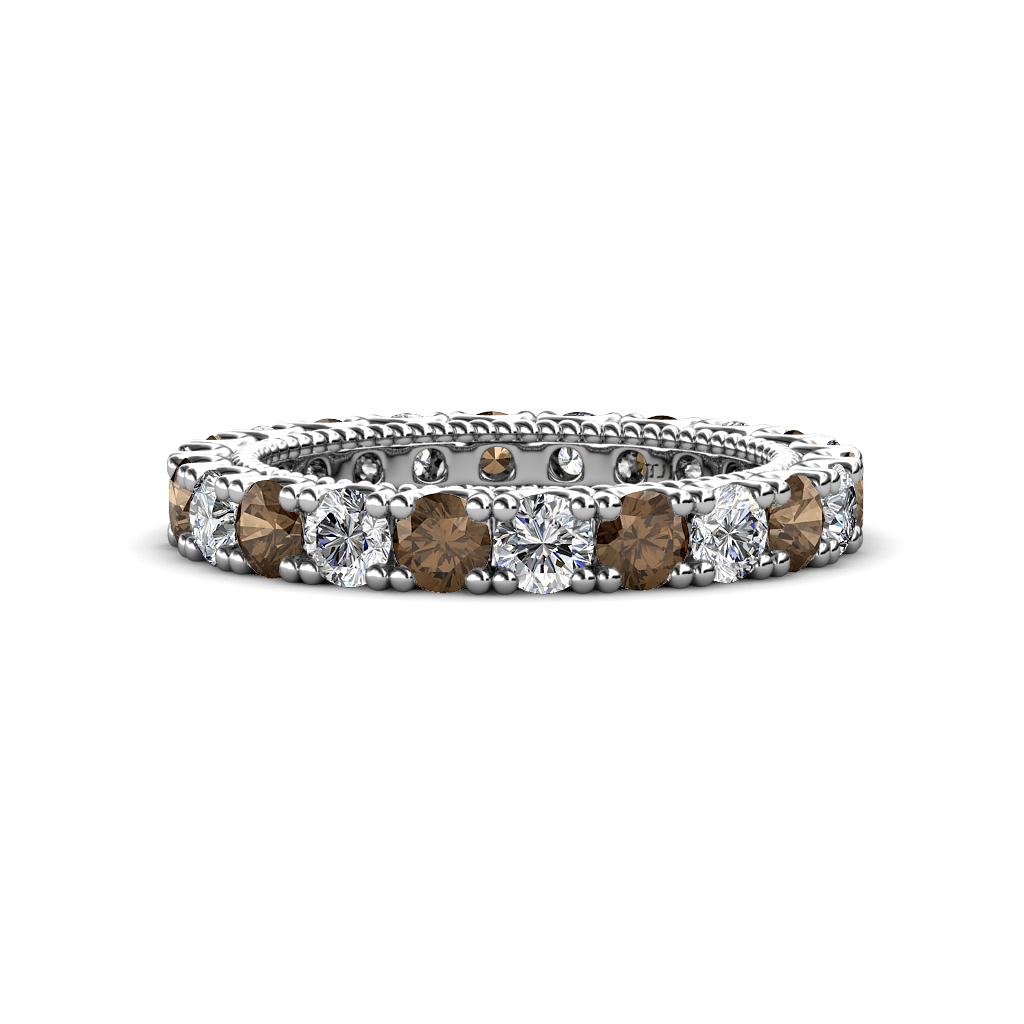 Ellen  1.98 ctw Smoky Quartz and Diamond Eternity Band 
