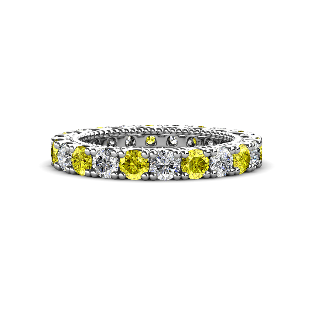 Ellen 1.98 ctw Yellow Diamond and White Lab Grown Diamond Eternity Band 