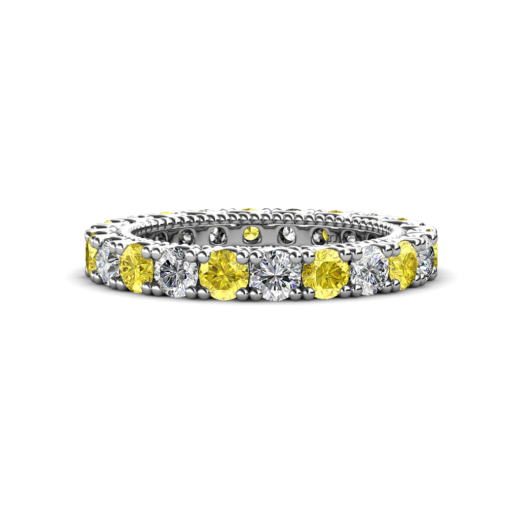 Ellen 2.09 ctw Yellow Sapphire and Lab Grown Diamond Eternity Band 