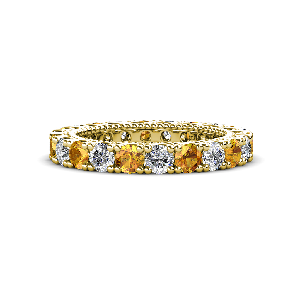 Ellen  1.82 ctw Citrine and Diamond Eternity Band 