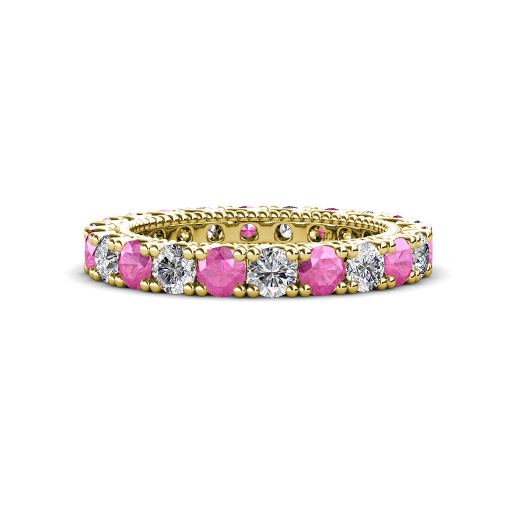 Ellen 2.02 ctw Pink Sapphire and Lab Grown Diamond Eternity Band 