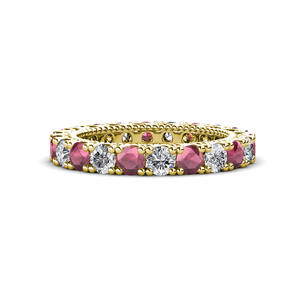 Ellen  2.15 ctw Rhodolite Garnet and Diamond Eternity Band 