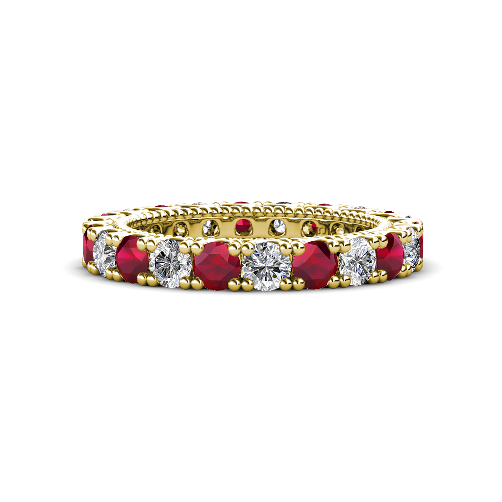 Ellen  2.04 ctw Ruby and Diamond Eternity Band 