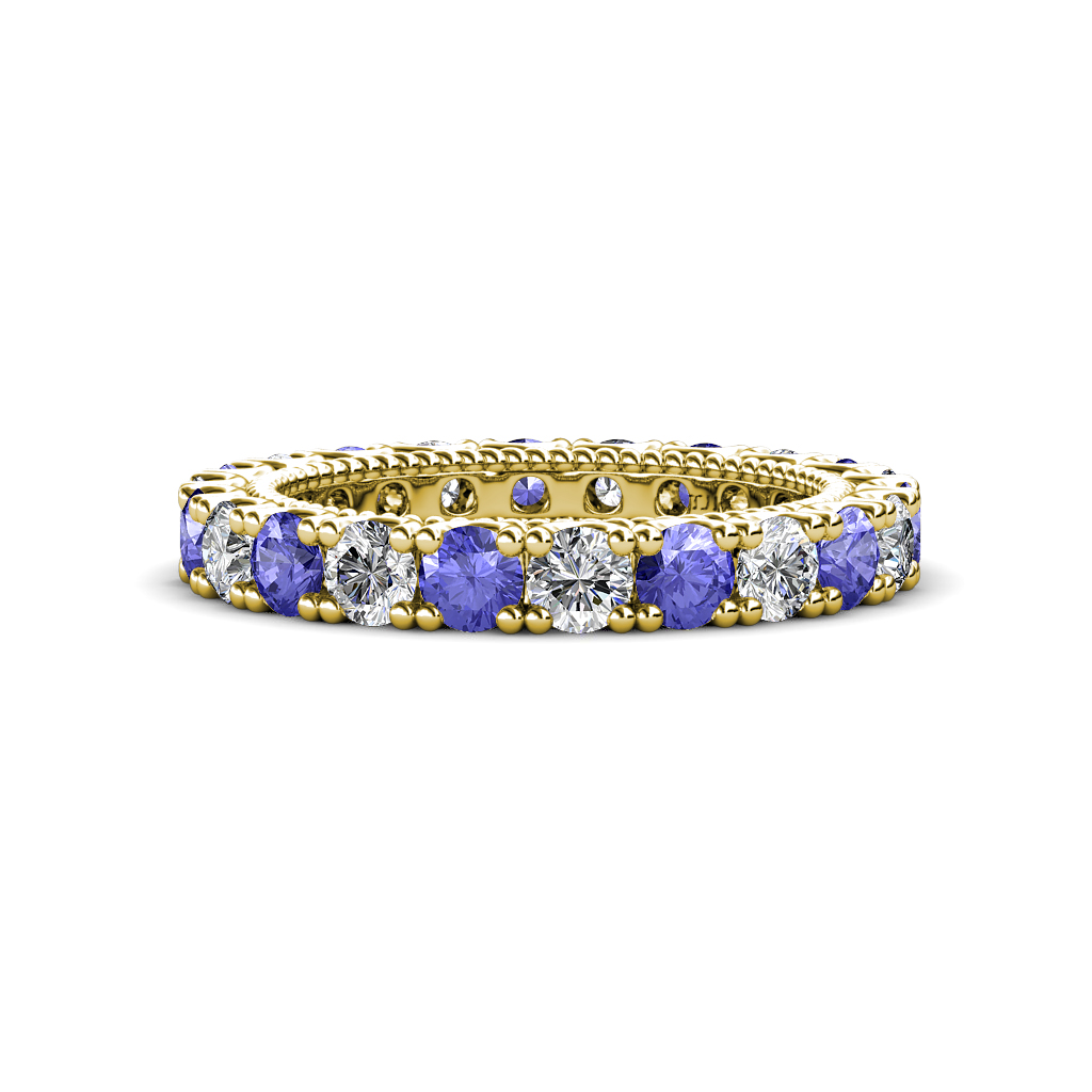 Ellen 1.98 ctw Tanzanite and Lab Grown Diamond Eternity Band 