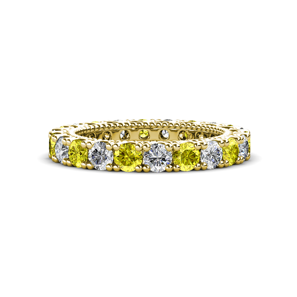 Ellen 1.98 ctw Yellow Diamond and White Lab Grown Diamond Eternity Band 