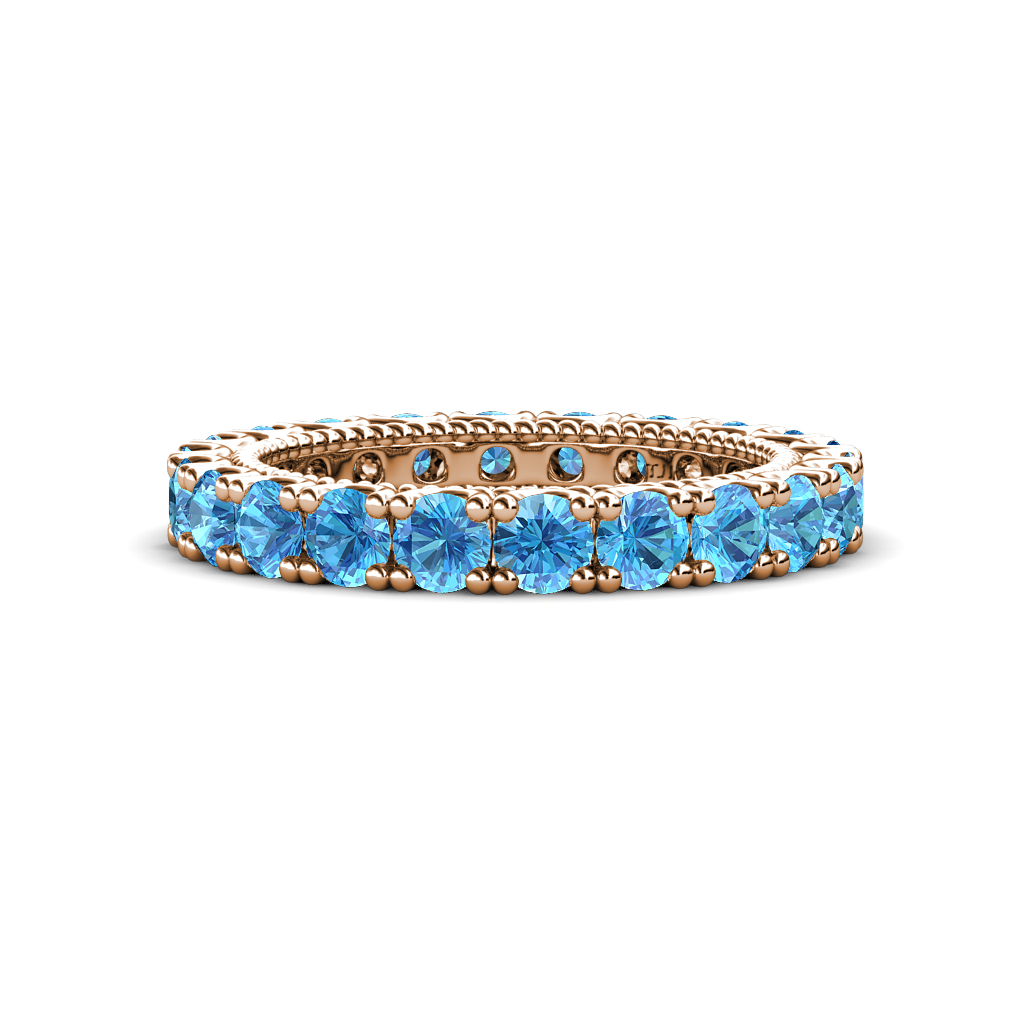 Ellen 1.98 ctw Blue Topaz Eternity Band 