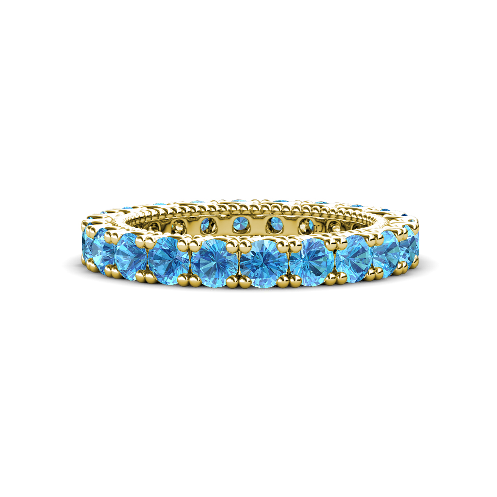 Ellen 1.98 ctw Blue Topaz Eternity Band 