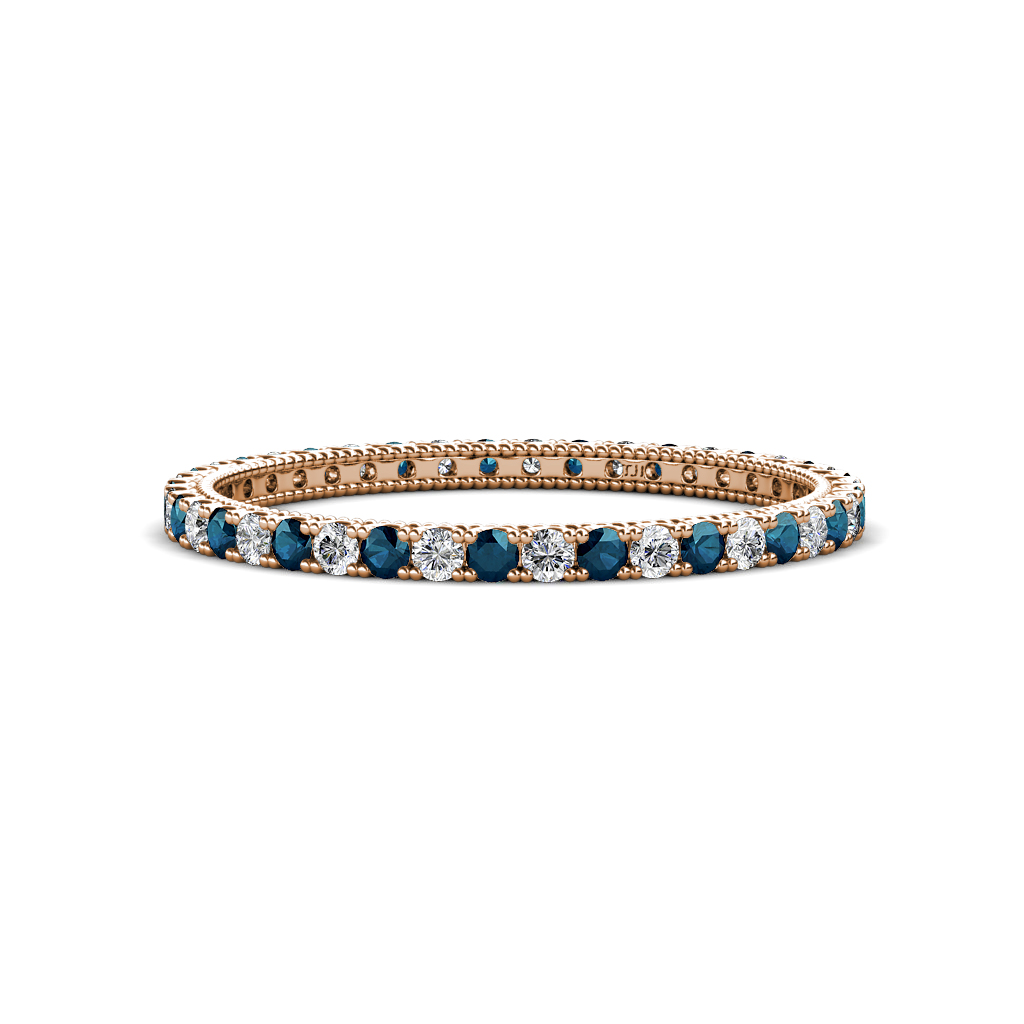 Ellen 0.72 ctw Blue Diamond and Natural Diamond Eternity Band 