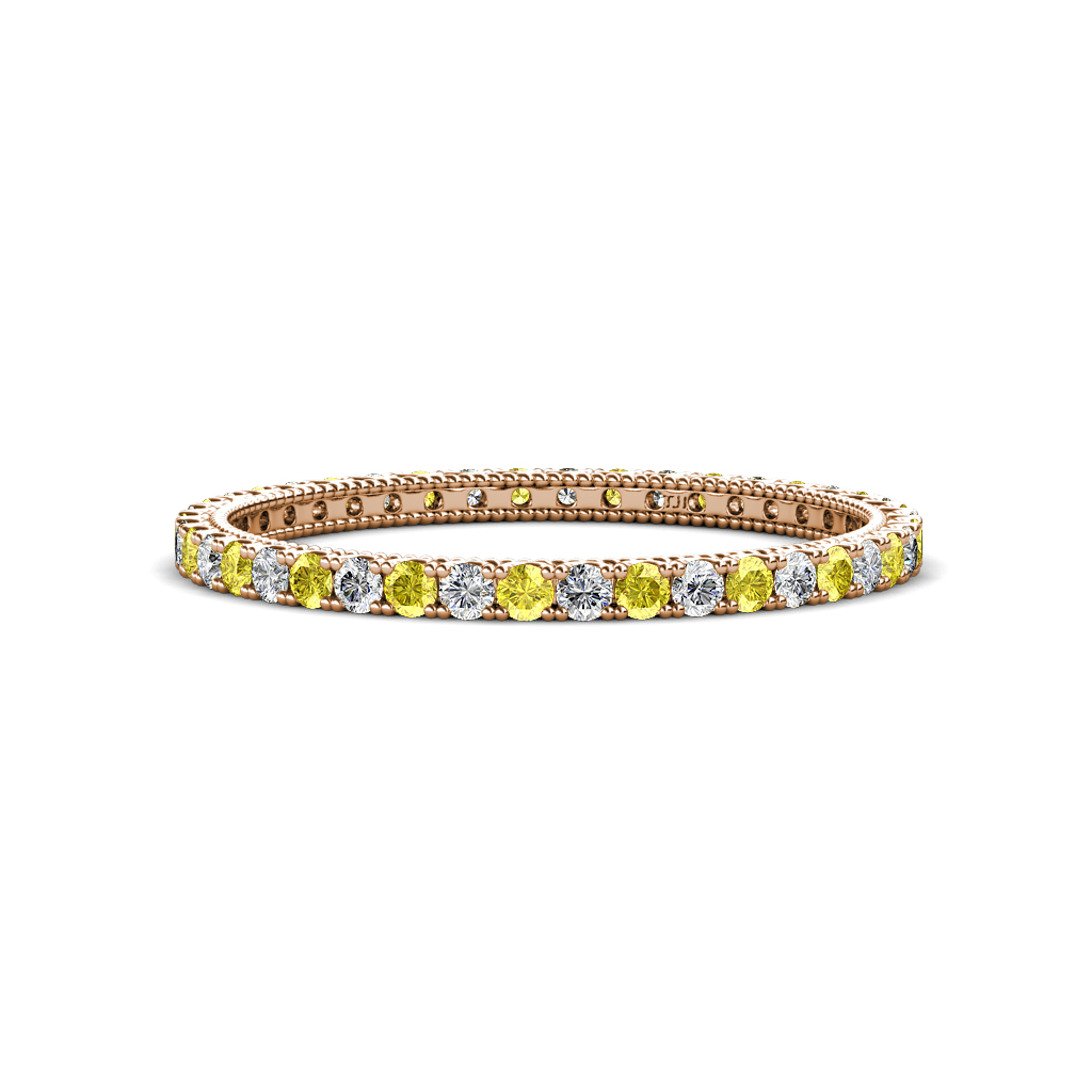 Ellen 0.72 ctw Yellow Sapphire and Natural Diamond Eternity Band 