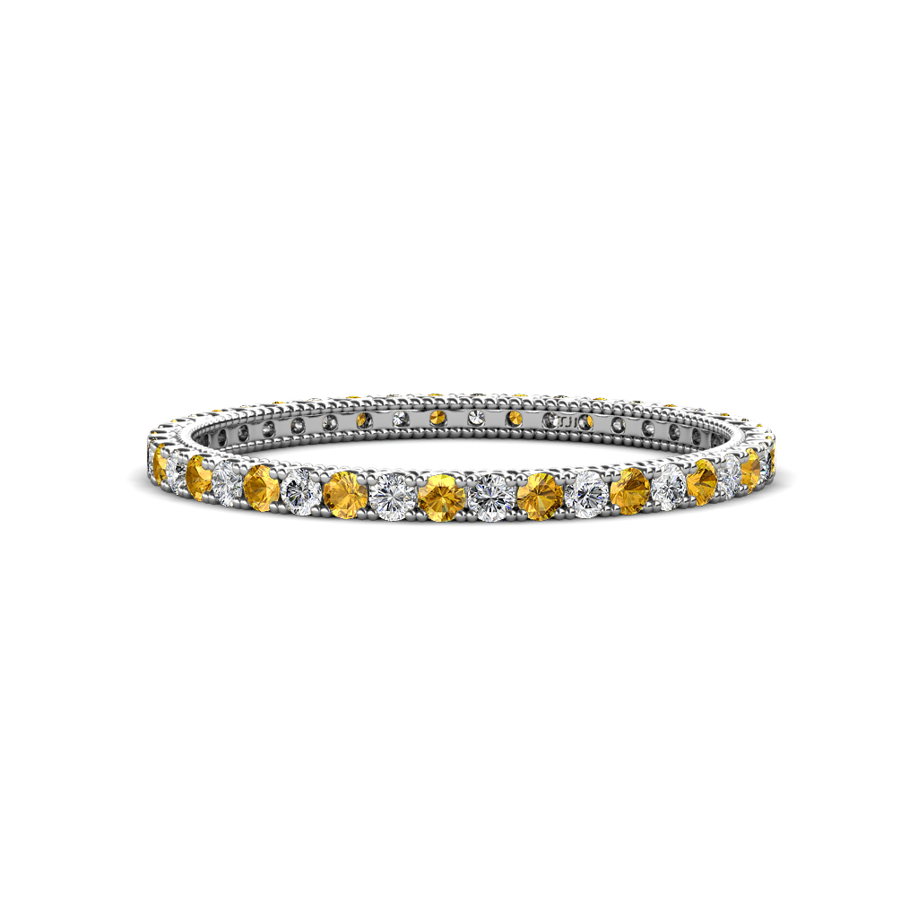 Ellen 0.65 ctw Citrine and Natural Diamond Eternity Band 