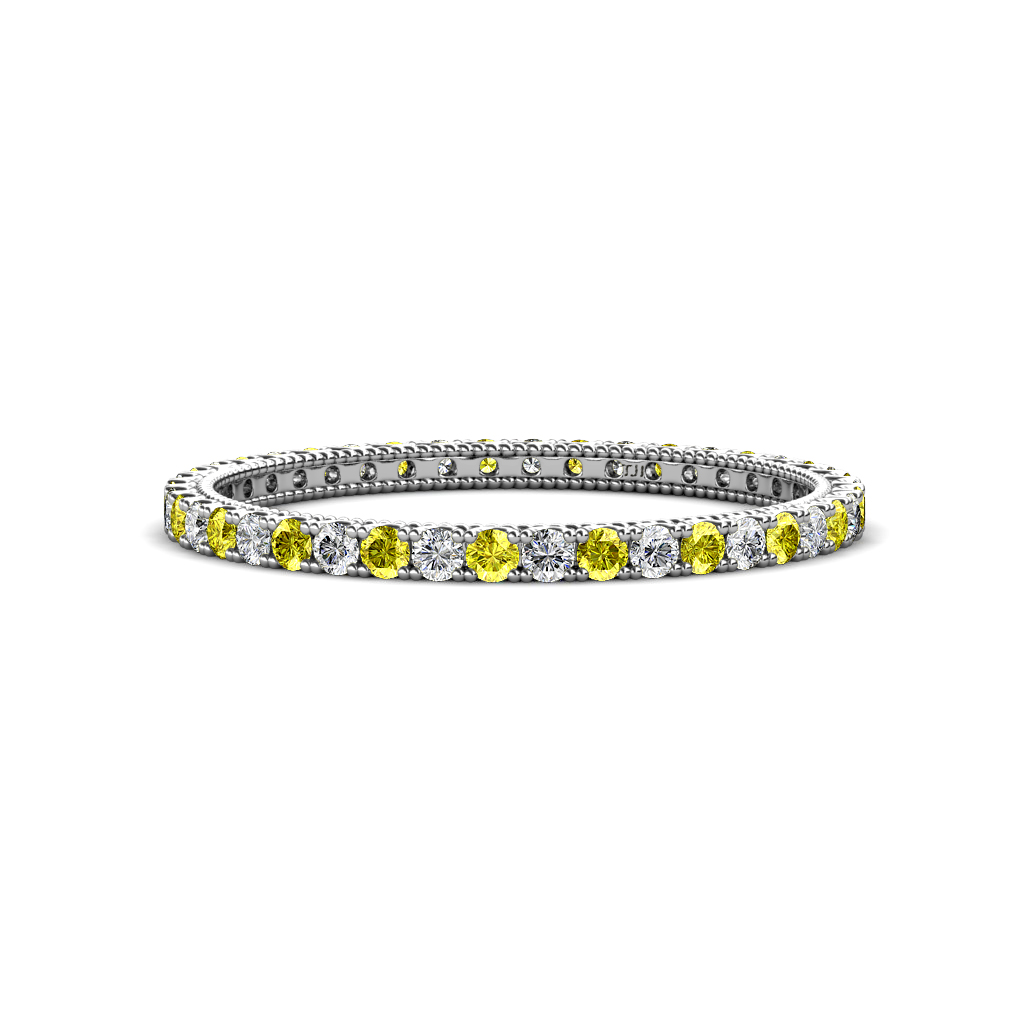 Ellen 0.72 ctw Yellow Diamond and Natural Diamond Eternity Band 