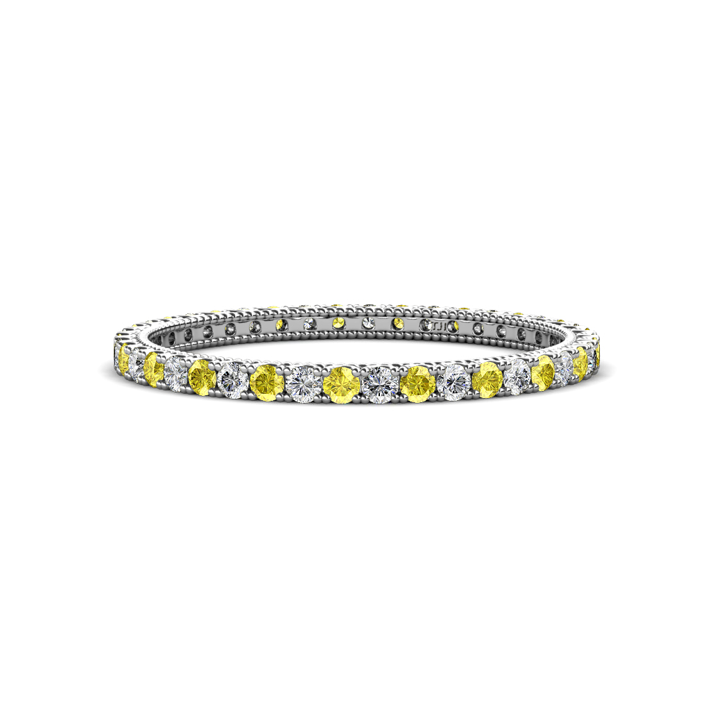 Ellen 0.72 ctw Yellow Sapphire and Natural Diamond Eternity Band 