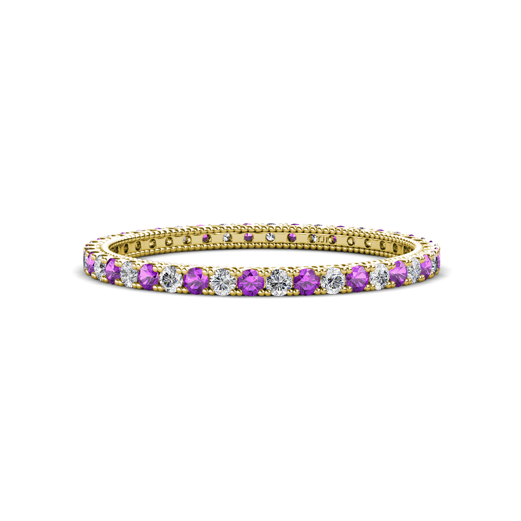 Ellen 0.65 ctw Amethyst and Natural Diamond Eternity Band 