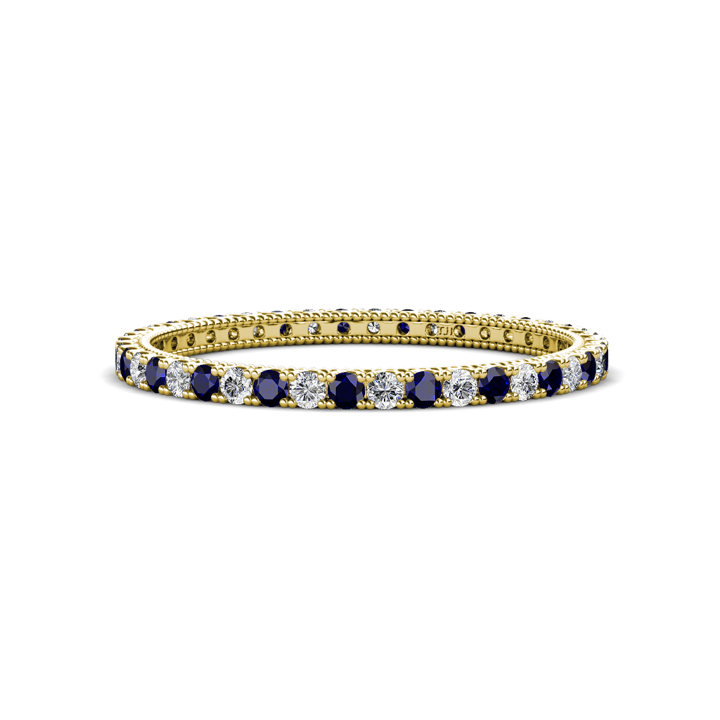 Ellen 0.74 ctw Blue Sapphire and Natural Diamond Eternity Band 
