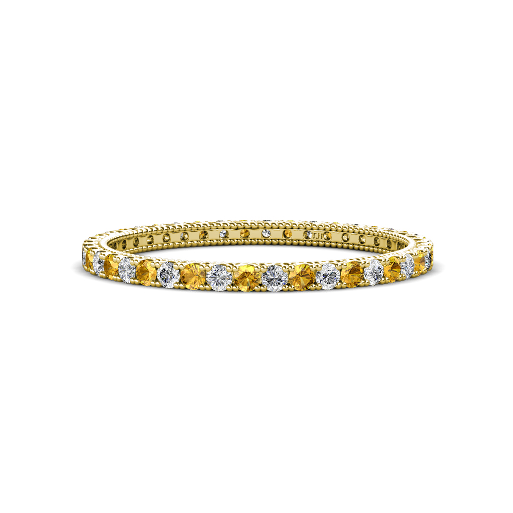 Ellen 0.65 ctw Citrine and Natural Diamond Eternity Band 