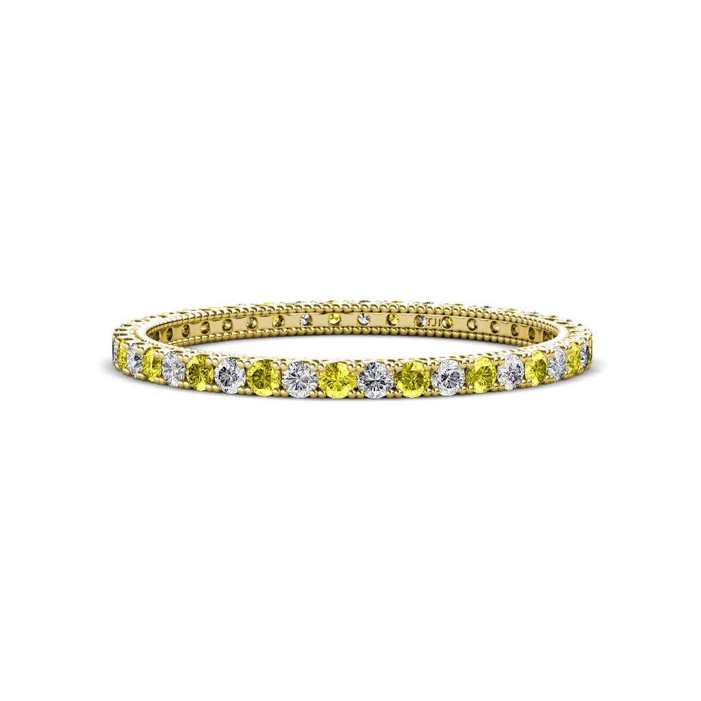 Ellen 0.72 ctw Yellow Diamond and Natural Diamond Eternity Band 