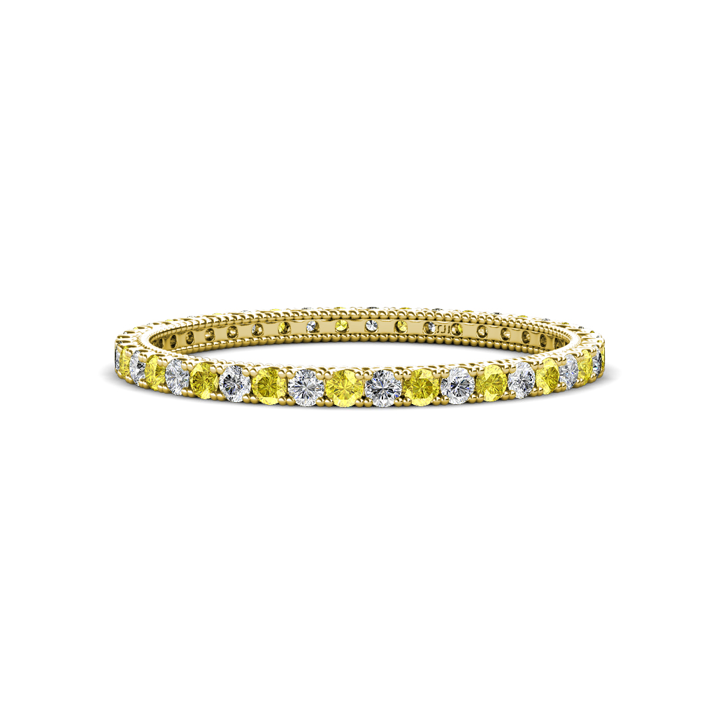 Ellen 0.72 ctw Yellow Sapphire and Natural Diamond Eternity Band 