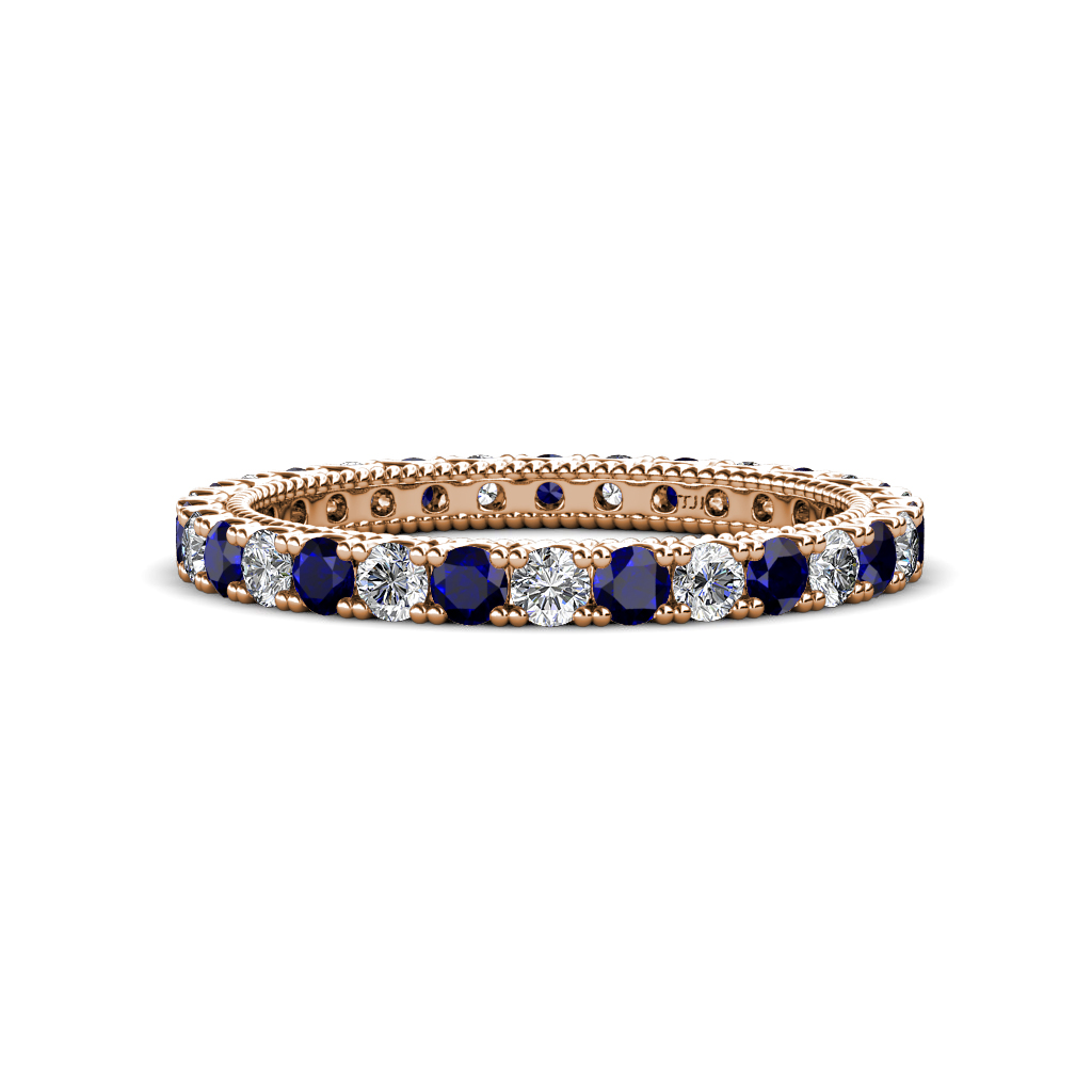 Ellen 1.49 ctw Blue Sapphire and Lab Grown Diamond Eternity Band 