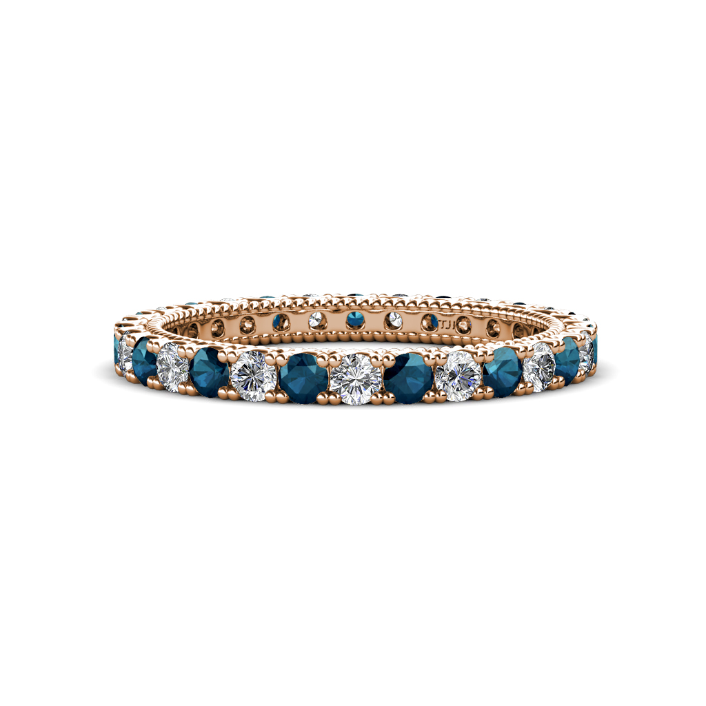 Ellen 1.42 ctw Blue Diamond and Lab Grown Diamond Eternity Band 