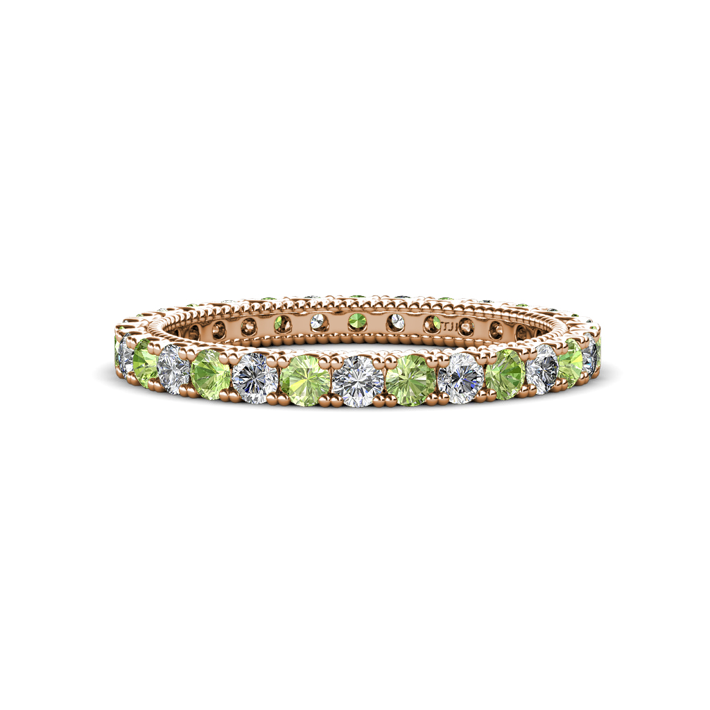 Ellen 1.42 ctw Peridot and Lab Grown Diamond Eternity Band 