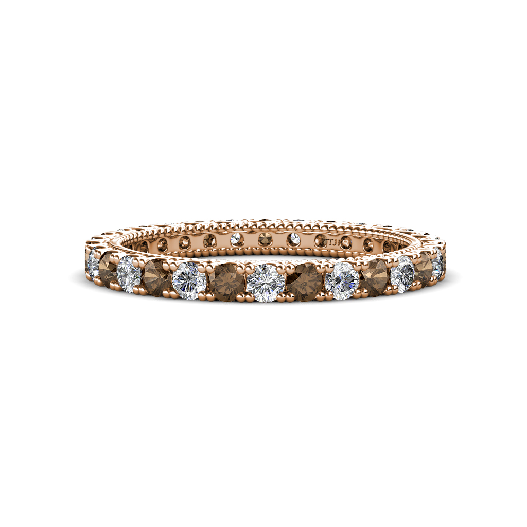 Ellen 1.42 ctw Smoky Quartz and Lab Grown Diamond Eternity Band 