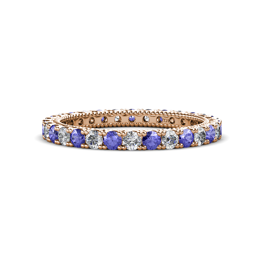 Ellen 1.42 ctw Tanzanite and Lab Grown Diamond Eternity Band 