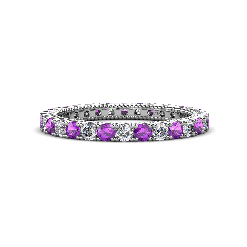 Ellen 1.55 ctw Amethyst and Lab Grown Diamond Eternity Band 