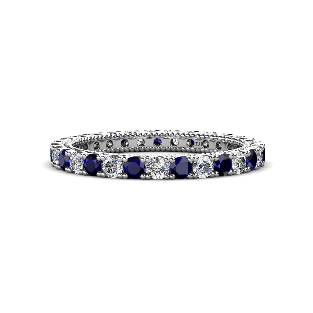 Ellen 1.49 ctw Blue Sapphire and Lab Grown Diamond Eternity Band 