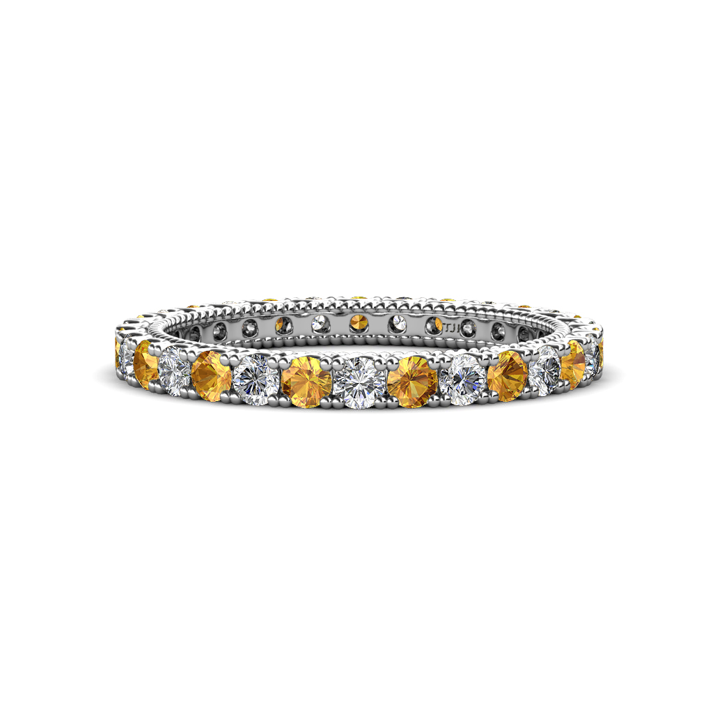 Ellen 1.55 ctw Citrine and Lab Grown Diamond Eternity Band 