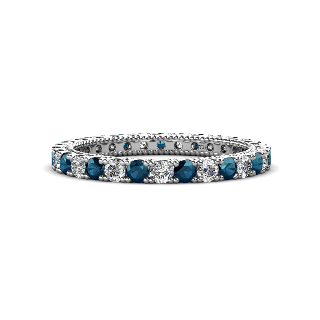 Ellen 1.42 ctw Blue Diamond and Lab Grown Diamond Eternity Band 