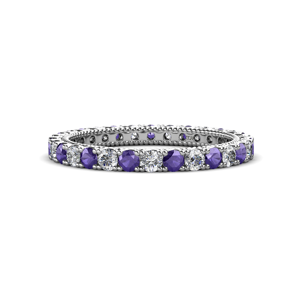 Ellen 1.23 ctw Iolite and Lab Grown Diamond Eternity Band 