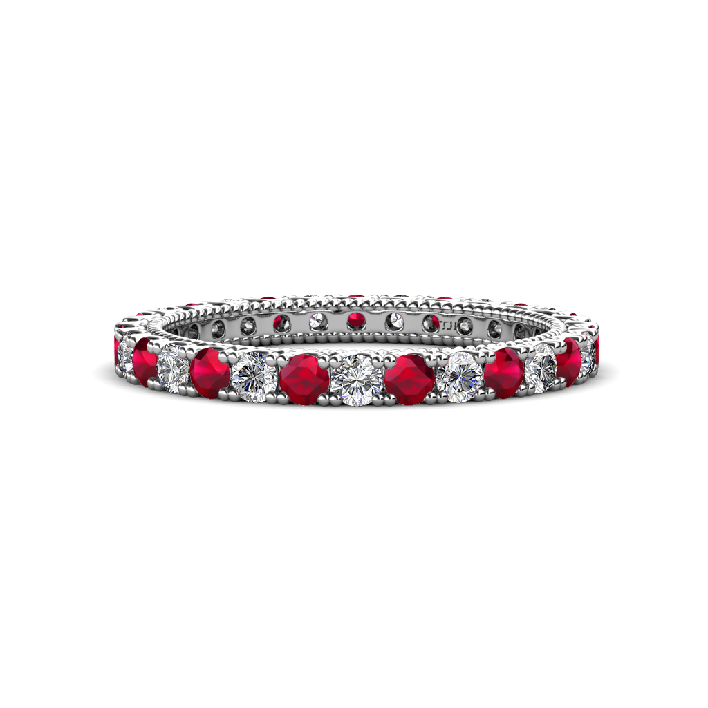 Ellen 1.49 ctw Ruby and Lab Grown Diamond Eternity Band 