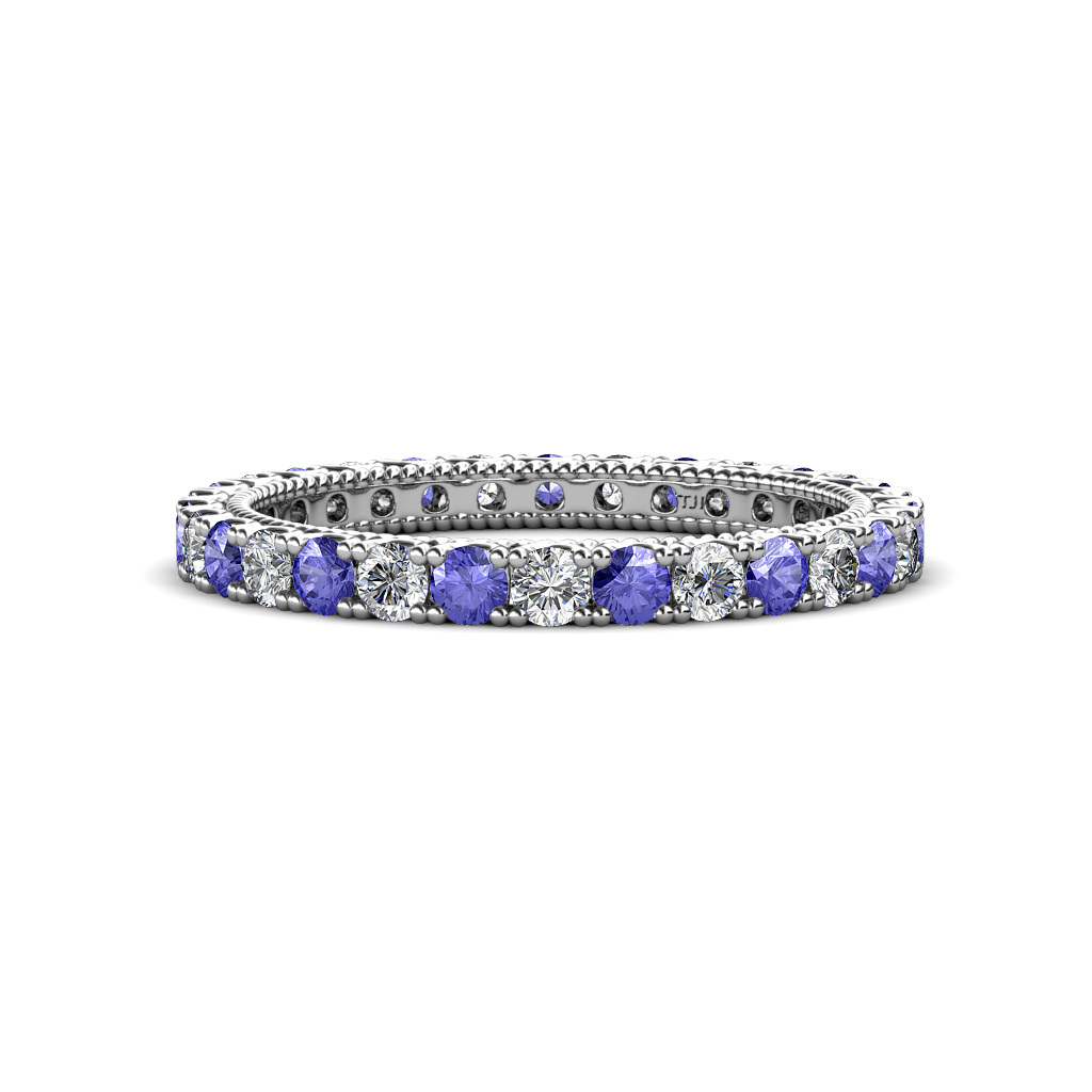 Ellen 1.42 ctw Tanzanite and Lab Grown Diamond Eternity Band 
