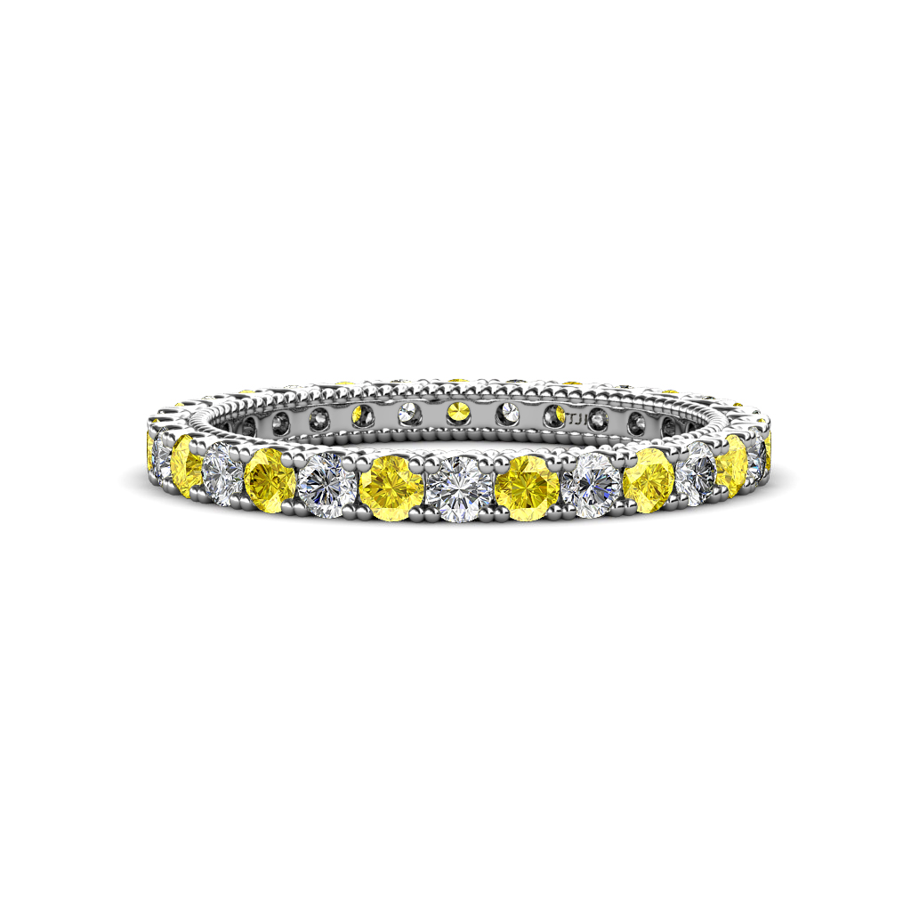 Ellen 1.49 ctw Yellow Sapphire and Lab Grown Diamond Eternity Band 