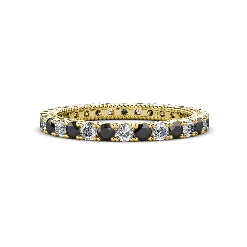 Ellen 1.45 ctw Black Diamond and Lab Grown Diamond Eternity Band 