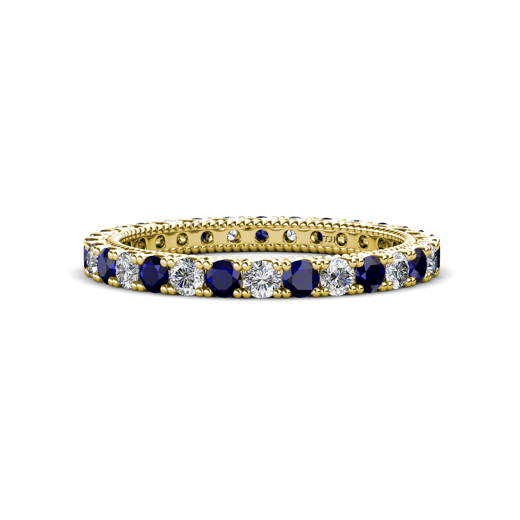 Ellen 1.49 ctw Blue Sapphire and Lab Grown Diamond Eternity Band 