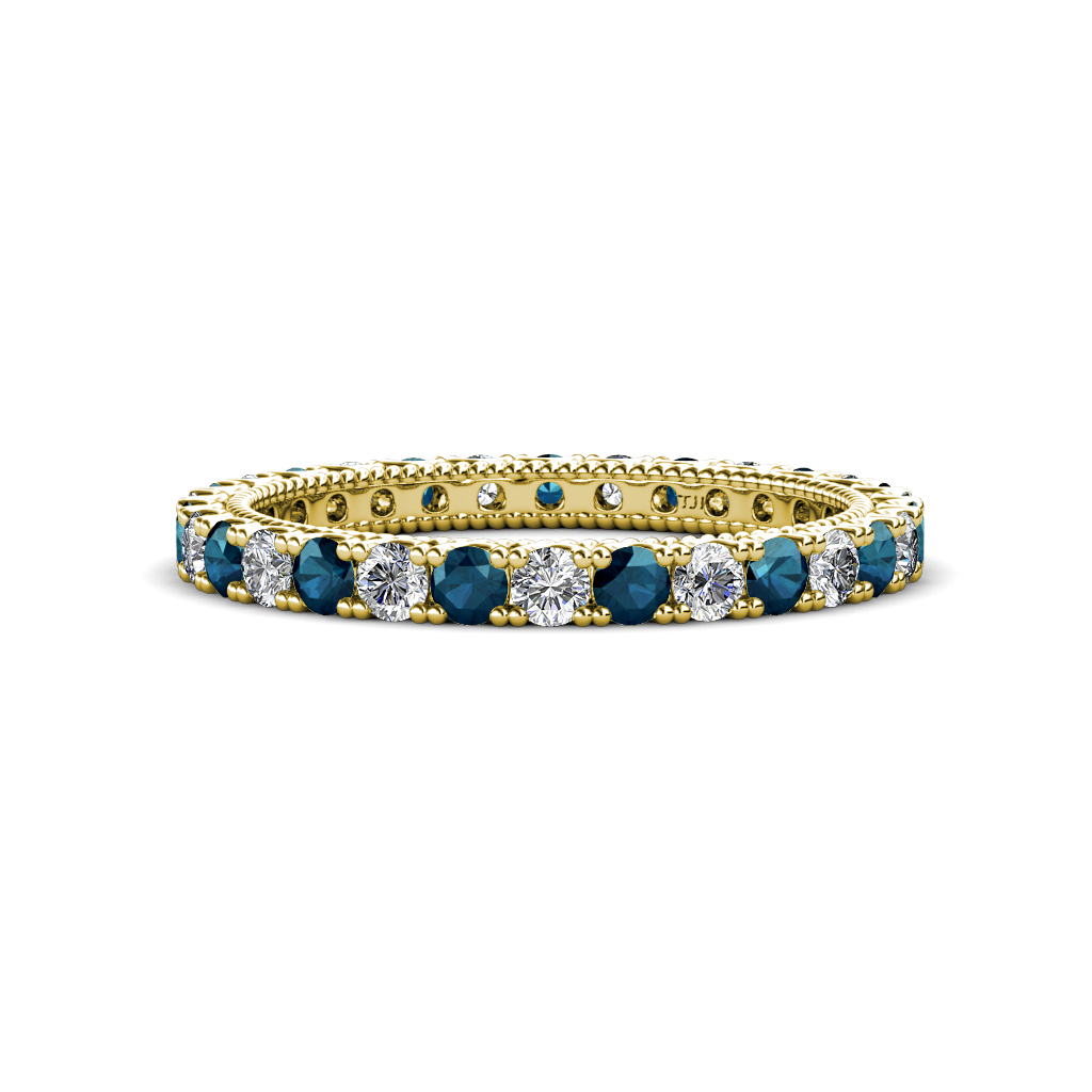 Ellen 1.42 ctw Blue Diamond and Lab Grown Diamond Eternity Band 