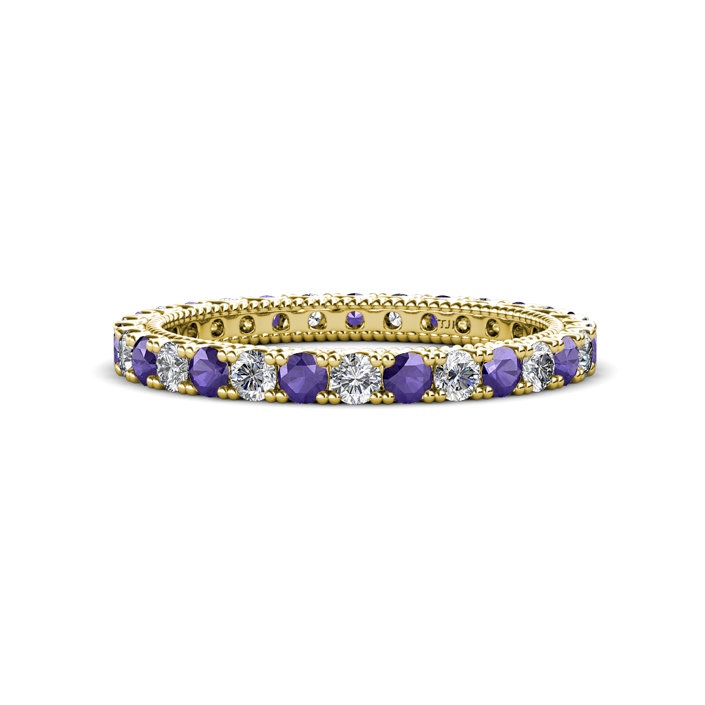 Ellen 1.23 ctw Iolite and Lab Grown Diamond Eternity Band 