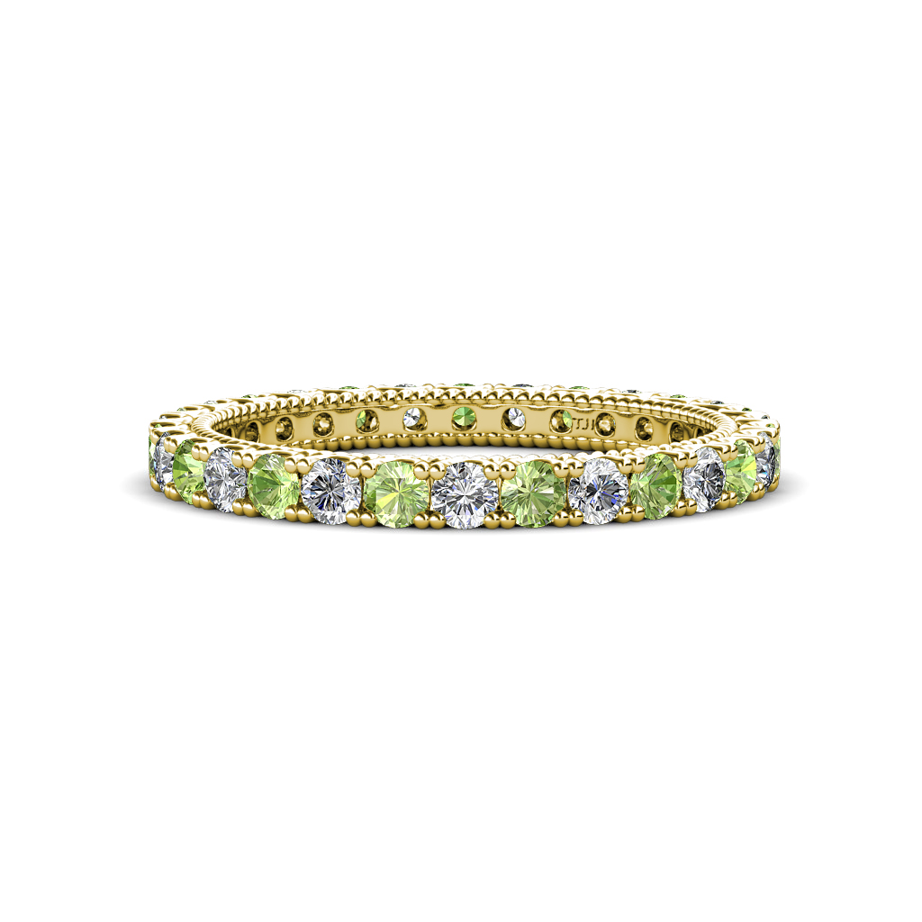 Ellen 1.42 ctw Peridot and Lab Grown Diamond Eternity Band 