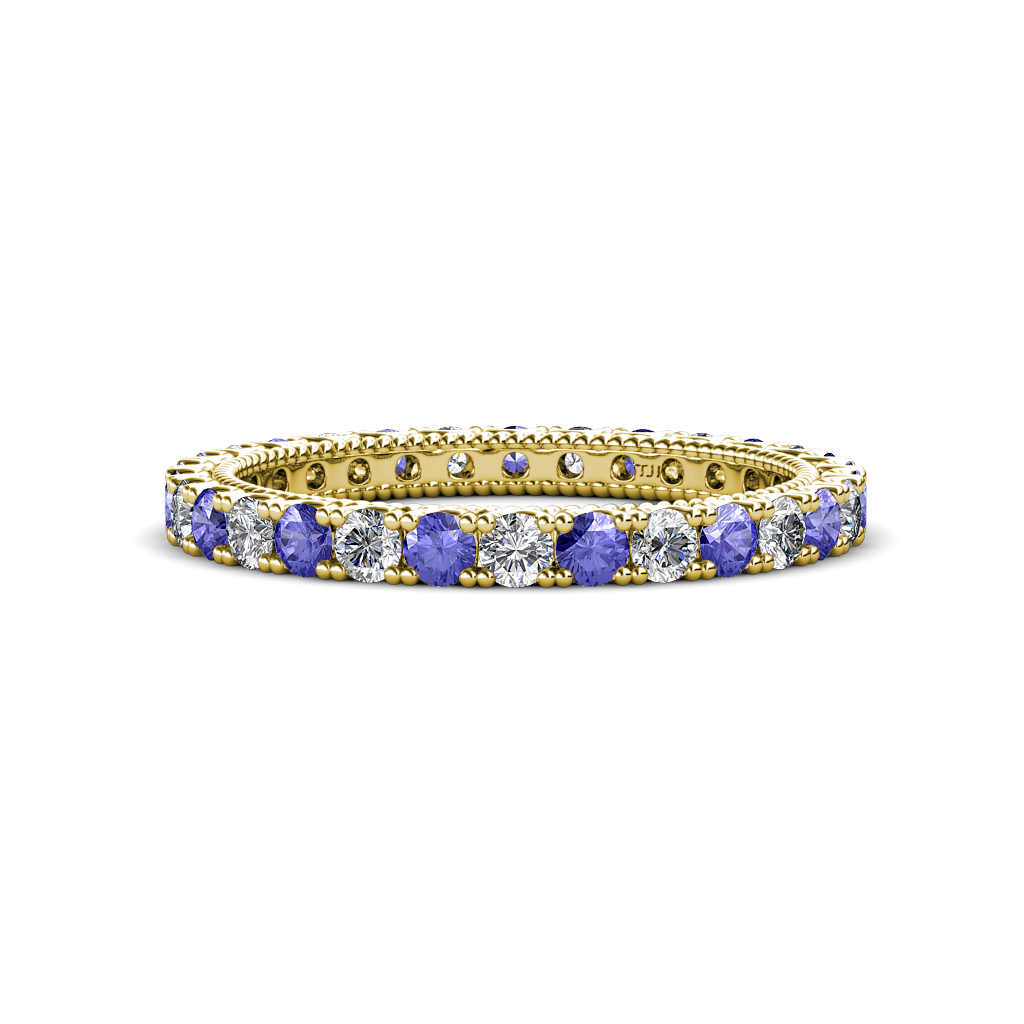 Ellen 1.42 ctw Tanzanite and Lab Grown Diamond Eternity Band 