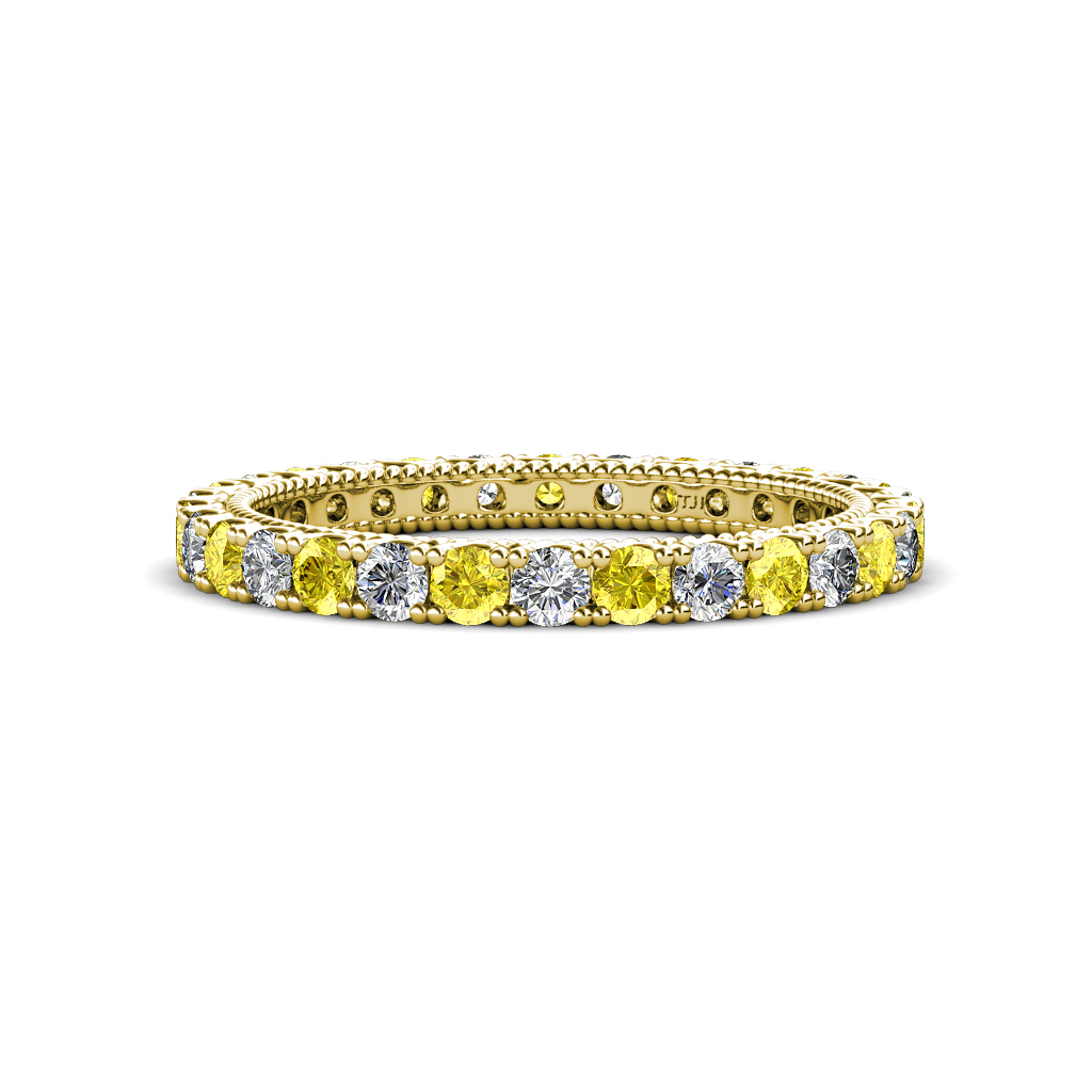 Ellen 1.49 ctw Yellow Sapphire and Lab Grown Diamond Eternity Band 
