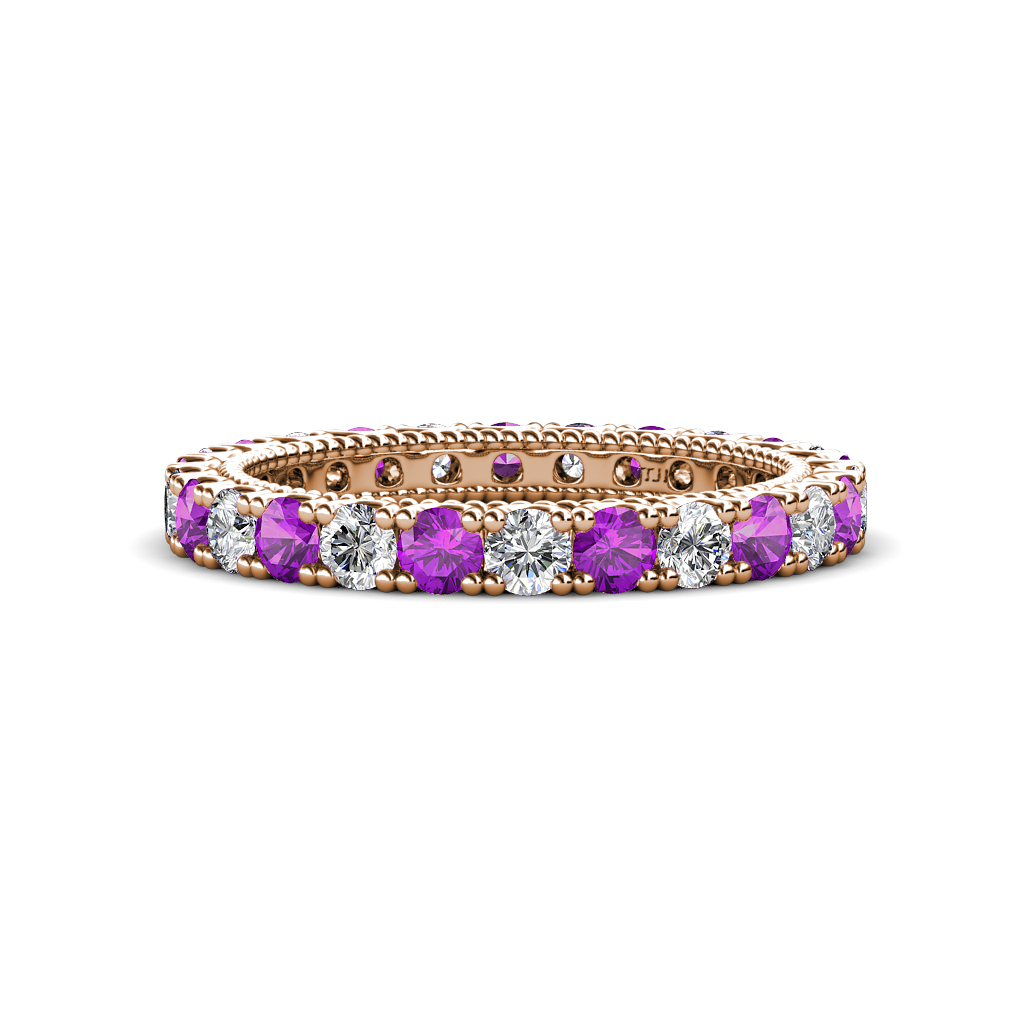 Ellen 1.92 ctw Amethyst and Lab Grown Diamond Eternity Band 